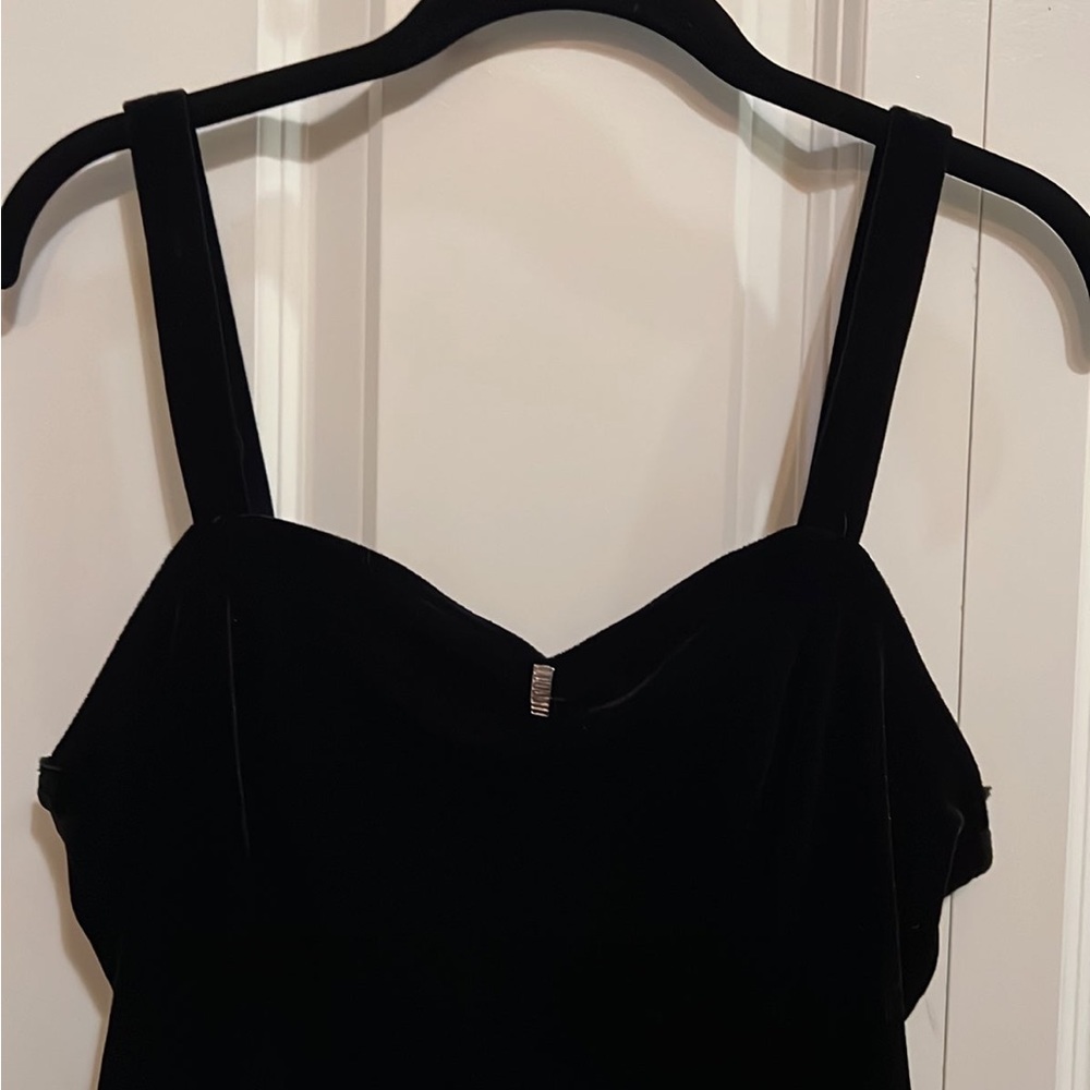 onyx nite by wendye chaitin velour dress size 10 - Picture 2 of 4